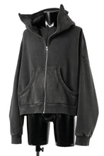 画像をギャラリービューアに読み込む, entire studios FULL ZIP SWEAT PARKA (WASHED BLACK)