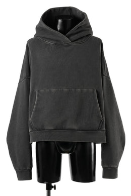 entire studios HEAVY HOOD SWEAT PULLOVER (WASHED BLACK)