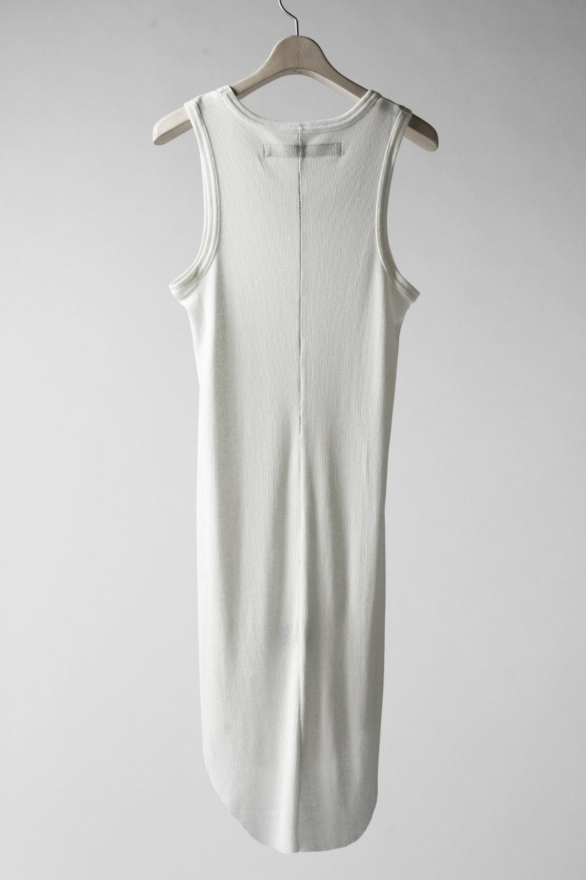 A.F ARTEFACT LONG TANK TOP / RIB COTTON  (WHITE)