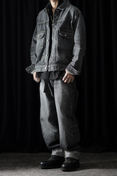 Load image into Gallery viewer, Y's for men x MASSES DENIM PANTS / HAND WASH 14.0oz BAUMWOLLE (BLACK)