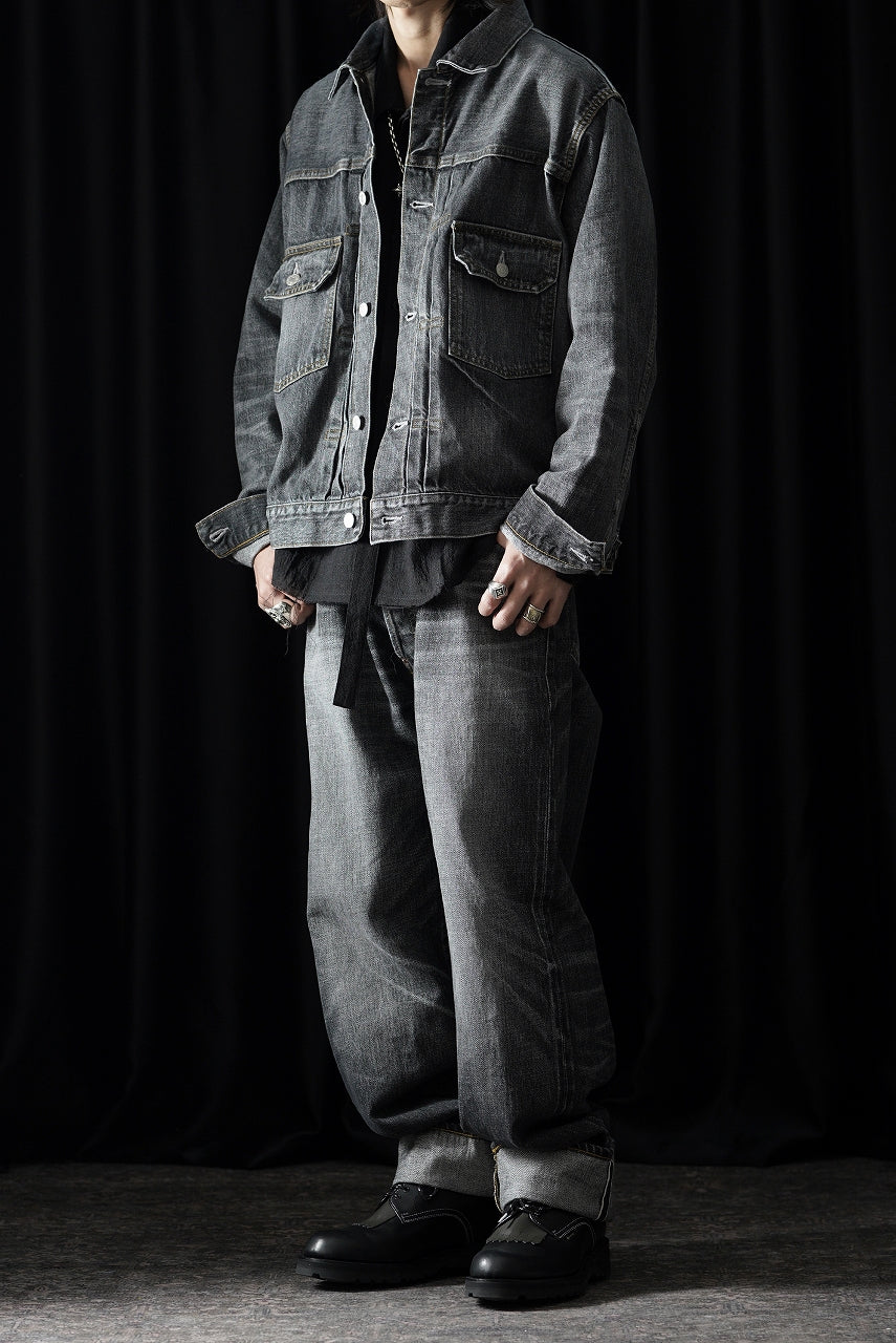 Load image into Gallery viewer, Y's for men x MASSES DENIM PANTS / HAND WASH 14.0oz BAUMWOLLE (BLACK)