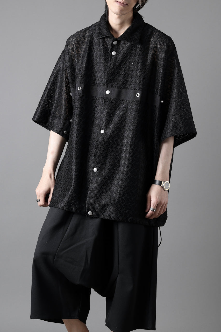 画像をギャラリービューアに読み込む, A.F ARTEFACT SNAPPED SQUEEZING SHIRT / SHADOW LACE (BLACK)