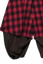 画像をギャラリービューアに読み込む, beauty : beast 8Q LAYERED SUPER WIDE SAROUEL PANTS / CHECKER EDITION (BROWN x RED)