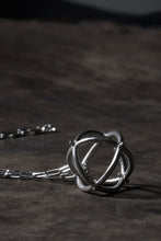 Load image into Gallery viewer, m.a+ medium + globe necklace with silver chain / AD31 AG (SILVER)