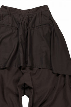画像をギャラリービューアに読み込む, beauty : beast 8Q LAYERED SUPER WIDE SAROUEL PANTS (BROWN)