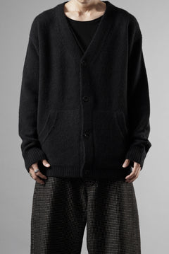 画像をギャラリービューアに読み込む, Ten c CARDIGAN / BRUSHED STRETCH WOOL (NERO)