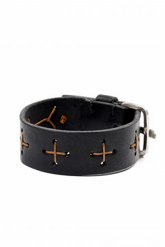 Load image into Gallery viewer, m.a+ cross stitched med wrist band / A-F8E1 GR 3,0 (BLACK)