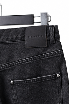 Load image into Gallery viewer, LITTLEBIG Flocked Denim Pants (BLACK)