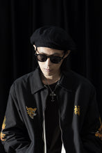 Load image into Gallery viewer, Y's for men x MASSES ADJUSTABLE BERET / SHRINK SERGE (BLACK)