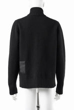 画像をギャラリービューアに読み込む, Ten c MAGLIERIA MAGLIA APERTA / BRUSHED STRETCH WOOL (NERO)