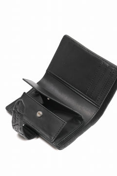 Load image into Gallery viewer, ierib Folded Wallet / Waxed Horse Butt Leather (BLACK #B)