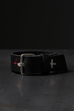 Load image into Gallery viewer, m.a+ cross stitched med wrist band / A-F8E1/GR 3,0 (BLACK)