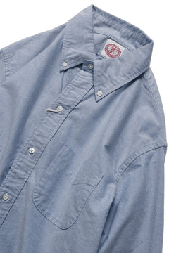 画像をギャラリービューアに読み込む, FULLCOUNT Limited GOOD OLD B.D. SHIRT / SUVIN COTTON OXFORD (BLUE)
