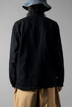 画像をギャラリービューアに読み込む, FULLCOUNT 4097-1 US Army Black Black Denim Pullover Shirt (Black)