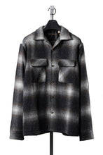 画像をギャラリービューアに読み込む, FULLCOUNT OPEN COLLAR SHIRT / SHAGGY OMBRE CHECK (BLACK)