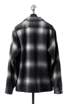 画像をギャラリービューアに読み込む, FULLCOUNT OPEN COLLAR SHIRT / SHAGGY OMBRE CHECK (BLACK)