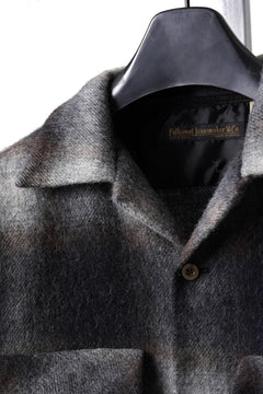 画像をギャラリービューアに読み込む, FULLCOUNT OPEN COLLAR SHIRT / SHAGGY OMBRE CHECK (BLACK)