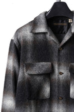 画像をギャラリービューアに読み込む, FULLCOUNT OPEN COLLAR SHIRT / SHAGGY OMBRE CHECK (BLACK)