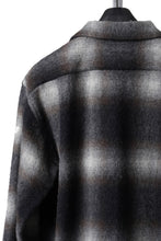 画像をギャラリービューアに読み込む, FULLCOUNT OPEN COLLAR SHIRT / SHAGGY OMBRE CHECK (BLACK)
