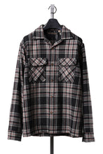 画像をギャラリービューアに読み込む, FULLCOUNT OPEN COLLAR SHIRT / WOOL TWILL TARTAN CHECK (BLACK)