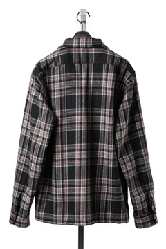 画像をギャラリービューアに読み込む, FULLCOUNT OPEN COLLAR SHIRT / WOOL TWILL TARTAN CHECK (BLACK)
