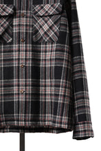 画像をギャラリービューアに読み込む, FULLCOUNT OPEN COLLAR SHIRT / WOOL TWILL TARTAN CHECK (BLACK)