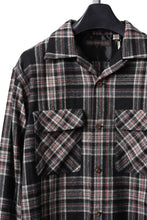 画像をギャラリービューアに読み込む, FULLCOUNT OPEN COLLAR SHIRT / WOOL TWILL TARTAN CHECK (BLACK)