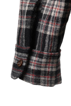 画像をギャラリービューアに読み込む, FULLCOUNT OPEN COLLAR SHIRT / WOOL TWILL TARTAN CHECK (BLACK)