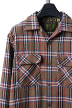 画像をギャラリービューアに読み込む, FULLCOUNT OPEN COLLAR SHIRT / WOOL TWILL TARTAN CHECK (KHAKI)