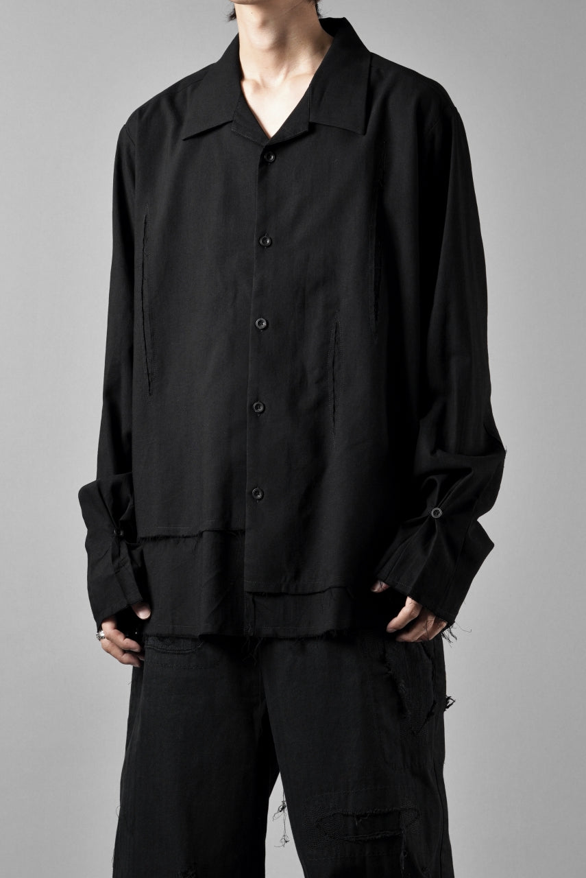Load image into Gallery viewer, Professor.E LAYERED SHIRT (BLACK)