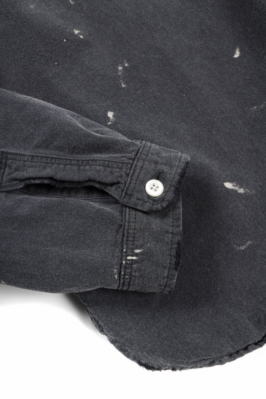 Load image into Gallery viewer, FULLCOUNT SELVEDGE CHAMBRAY PULLOVER SHIRT - AGING (BLACK)