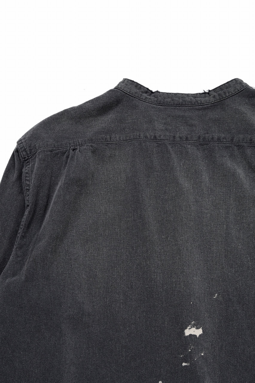 Load image into Gallery viewer, FULLCOUNT SELVEDGE CHAMBRAY PULLOVER SHIRT - AGING (BLACK)