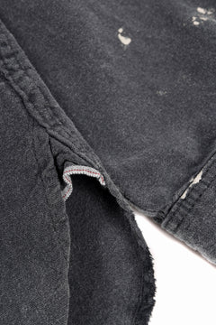 Load image into Gallery viewer, FULLCOUNT SELVEDGE CHAMBRAY PULLOVER SHIRT - AGING (BLACK)