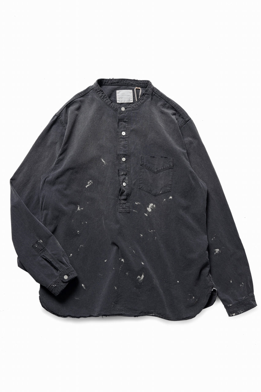 Load image into Gallery viewer, FULLCOUNT SELVEDGE CHAMBRAY PULLOVER SHIRT - AGING (BLACK)