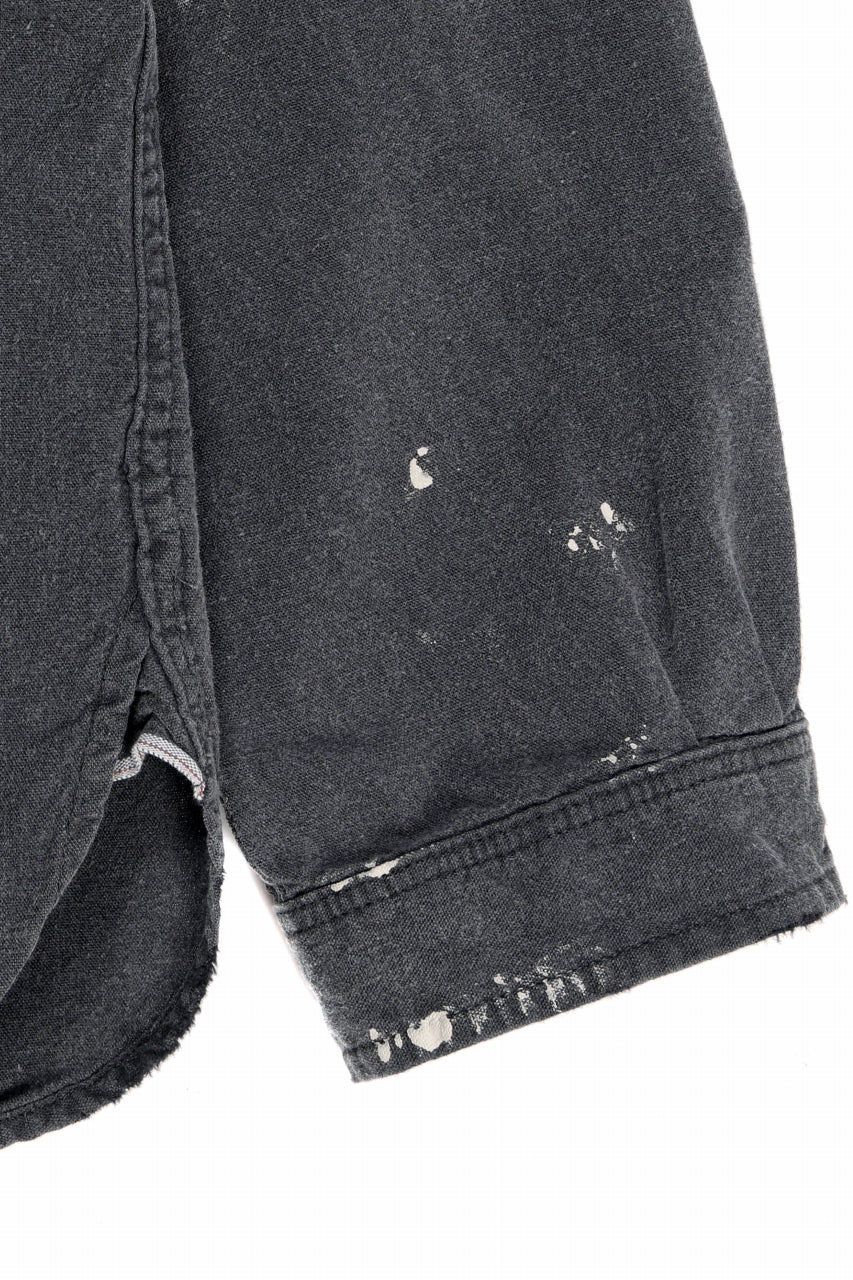 Load image into Gallery viewer, FULLCOUNT SELVEDGE CHAMBRAY PULLOVER SHIRT - AGING (BLACK)