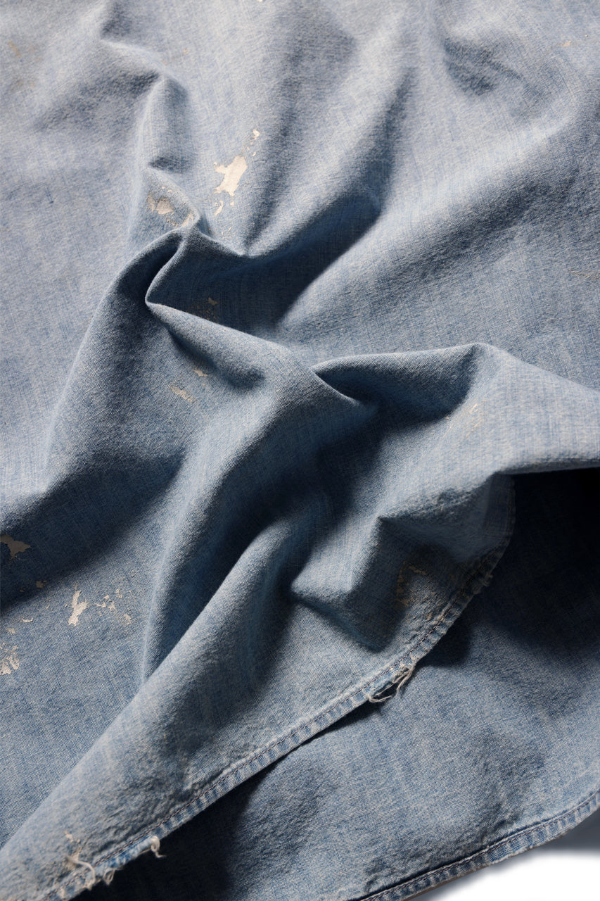 Load image into Gallery viewer, FULLCOUNT SELVEDGE CHAMBRAY PULLOVER SHIRT - AGING (INDIGO)