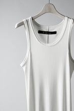 Load image into Gallery viewer, A.F ARTEFACT LONG TANK TOP / RIB COTTON  (WHITE)