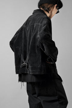 画像をギャラリービューアに読み込む, Professor.E AGED CORDUROY JACKET (AGED BLACK)