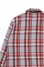 画像をギャラリービューアに読み込む, FULLCOUNT FLANNEL WORK SHIRT / ORIGINAL COTTON CHECK (GRAY x RED)