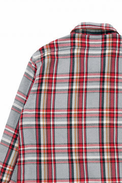 画像をギャラリービューアに読み込む, FULLCOUNT FLANNEL WORK SHIRT / ORIGINAL COTTON CHECK (GRAY x RED)