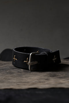 Load image into Gallery viewer, m.a+ cross stitched med wrist band / A-F8E1 GR 3,0 (BLACK)