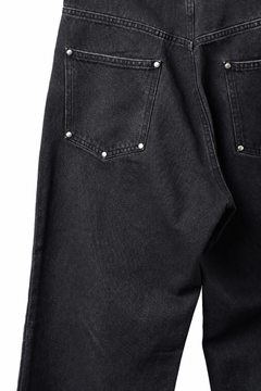 Load image into Gallery viewer, LITTLEBIG Flocked Denim Pants (BLACK)