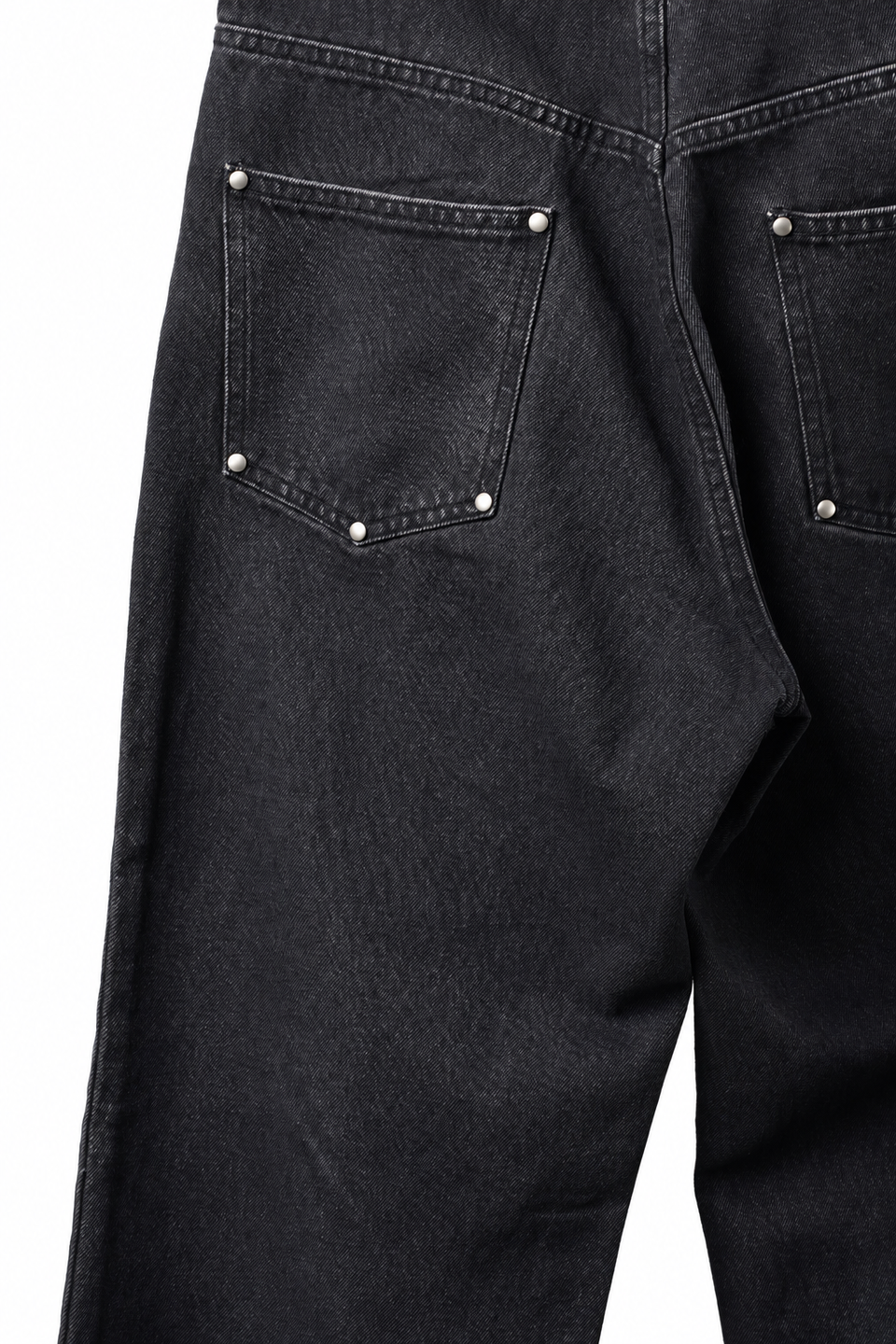 Load image into Gallery viewer, LITTLEBIG Flocked Denim Pants (BLACK)