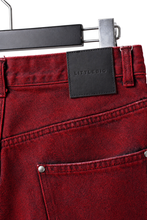 画像をギャラリービューアに読み込む, LITTLEBIG Flocked Denim Pants (RED)