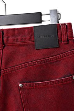 画像をギャラリービューアに読み込む, LITTLEBIG Flocked Denim Pants (RED)