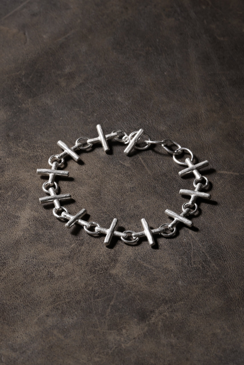 Load image into Gallery viewer, m.a+ cross multiple silver cross bracelet / AB+++ AG (SILVER)