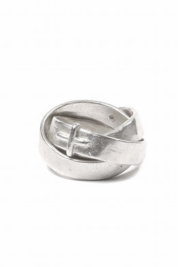 m.a+ triple silver ring w/stitched cross / AG318 AG (SILVER)