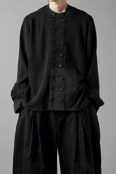 Load image into Gallery viewer, Professor.E DOUBLED BREASTED AGED KNIT (BLACK)