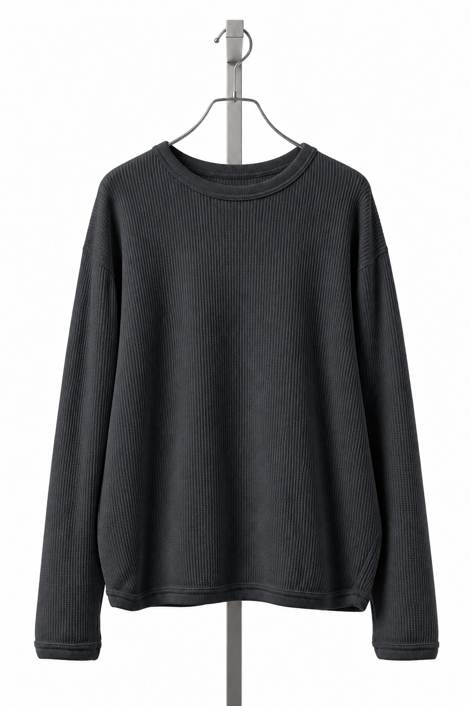 画像をギャラリービューアに読み込む, FULLCOUNT HEAVY WEIGHT WAFFLE LONG SLEEVE T SHIRT / ORIGINAL 20//- TIGHT TENSION COTTON (INK.BLACK)