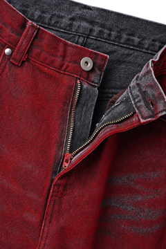 画像をギャラリービューアに読み込む, LITTLEBIG Flocked Denim Pants (RED)